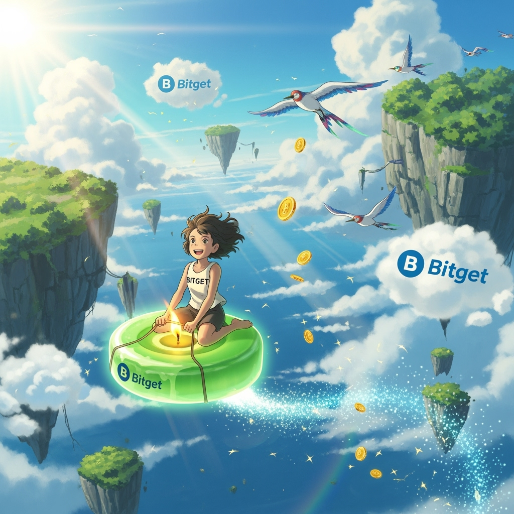 Bitget logo in Ghibli style