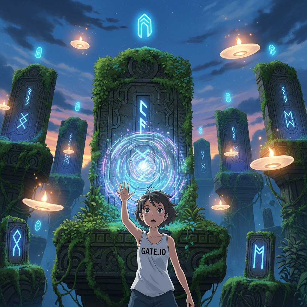 Gate.io logo in Ghibli style
