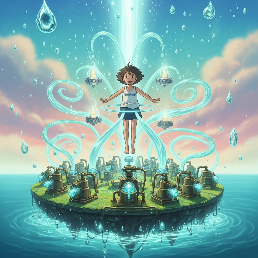PumpSwap logo in Ghibli style